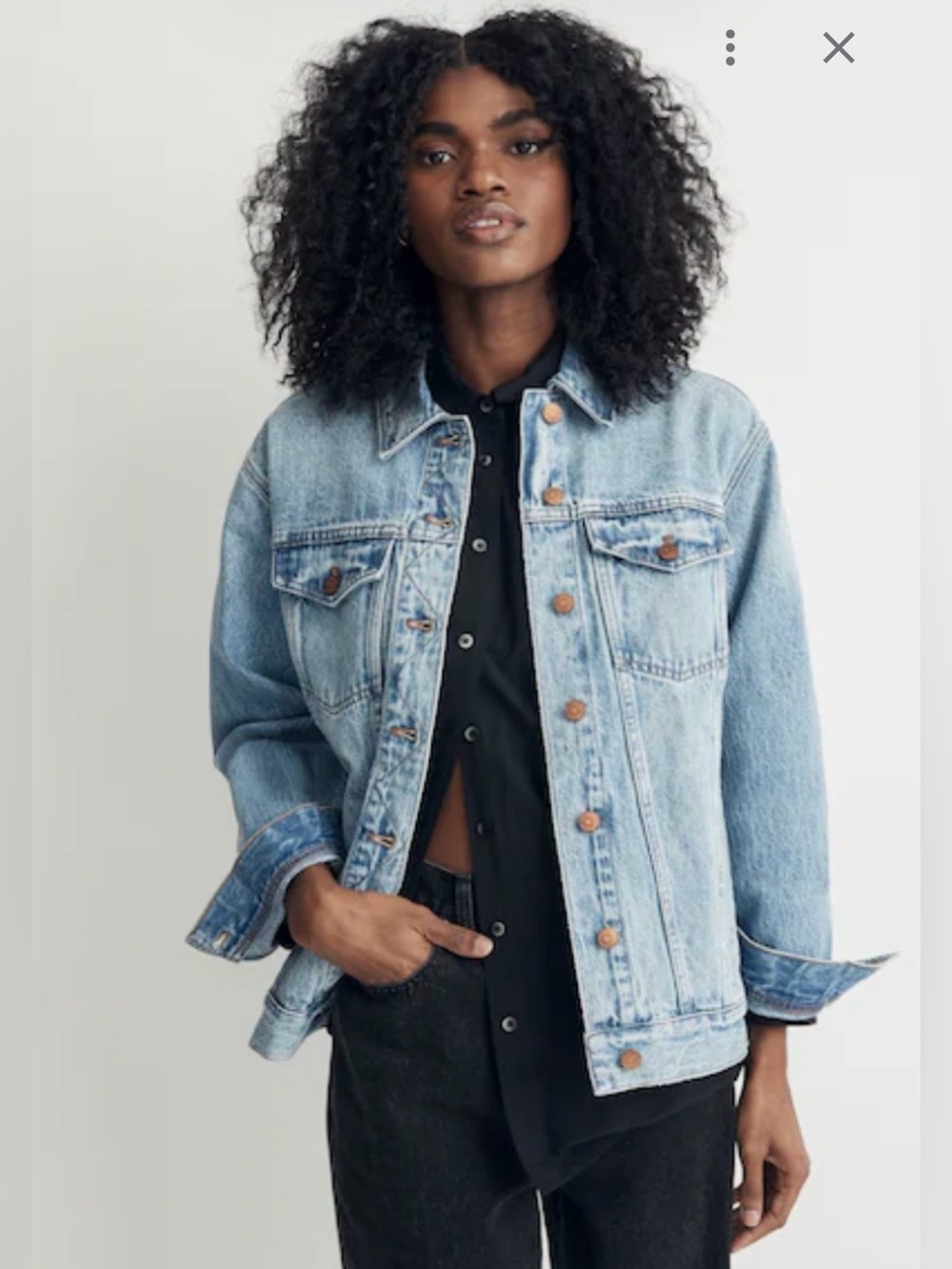 Madewell oversized trucker jean jacket